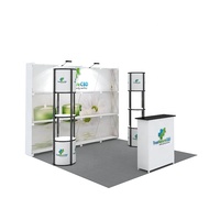 Logo personnalisé Salon Twister Tower Présentoir Nouveau Design Portable 10x10 Pop Booth Assemblage Facile pour une exposition équitable