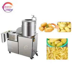 Mesin pengupas kentang kecil otomatis, mesin cuci dan pengupas kentang komersial kualitas tinggi