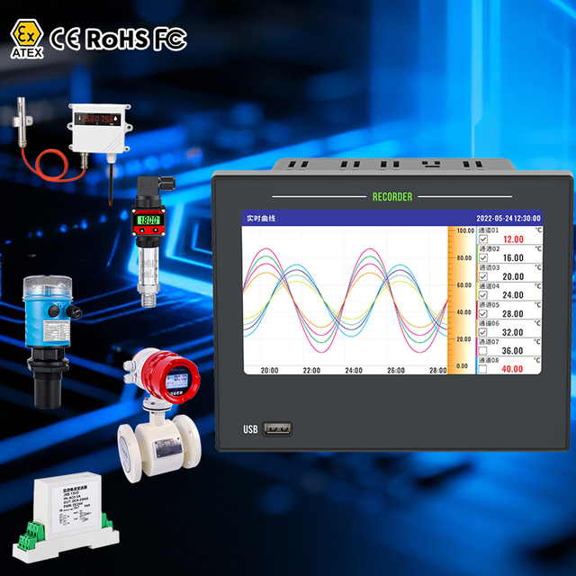 Paperless Recorder Temp and Humidity Data Logger Energy Data Logger Digital Temperature Logger Kwh Data Logger 32 Channel
