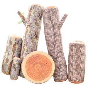 Oreiller en bois de souche d'arbre de simulation créative Sycomore Ginkgo Coussin d'arbre en peluche Bande de couchage Oreiller Impression couleur - Product Image 1