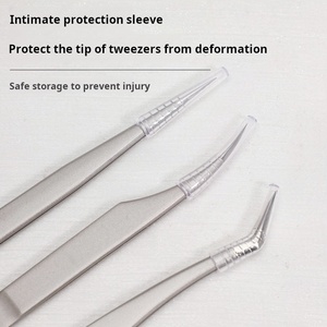 <span class=keywords><strong>Pince</strong></span> à épiler d'extension de cils extensible professionnelle personnalisée de haute qualité pointe pointue à 45 degrés en acier inoxydable de haute précision - Product Image 6