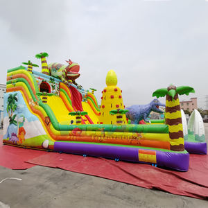 Castillo inflable comercial con tobogán, parque de juegos gigante para exteriores, ciudad de diversión para niños - Product Image 4
