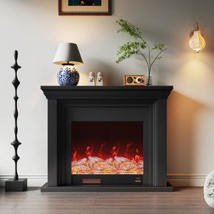 <span class=keywords><strong>Chimenea</strong></span> Eléctrica Virtual de Lujo con Tecnología de <span class=keywords><strong>Llama</strong></span> <span class=keywords><strong>Real</strong></span> Integrada, Calentador de 1500W, WIFI, APP, LCD, <span class=keywords><strong>Chimenea</strong></span> Eléctrica Virtual de 36 Pulgadas - Product Image 3