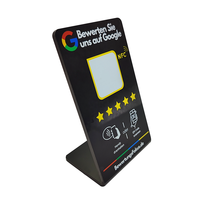 Google NFC Bewertungsständer aus Acryl-PVC für Social Media, RFID-Bewertungskartenhalter, Google RFID-Tag Bewertungsständer mit NFC-Chip