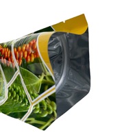 Sachet d'emballage personnalisé à fermeture éclair pour épices et perles, avec fenêtre transparente
