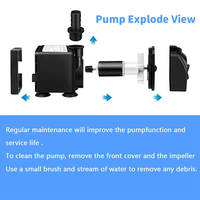 1500lh 25W étang petite fontaine pompes refroidisseur d'air hydroponique Aquascaping aquaponique statuaire pompe à eau Aquarium Fish Tank pompes