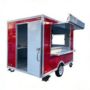 Carrito de Comida Ambulante Comercial, Carrito Remolcado Cuadrado, Mercado Nocturno, Carrito de Helados Móvil para Exteriores, Acero Inoxidable, 2 Ruedas - Product Image 2