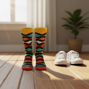 Calcetines de Media Pantorrilla para Hombre, Tallas 40-45, Diseño Colorido, Uso Casual - Product Image 3