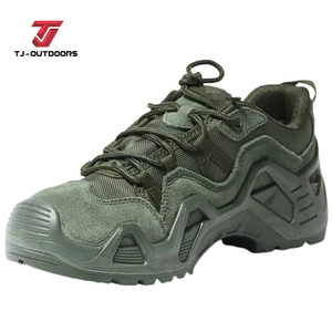 TJ Outdoor Waterproof Leather Tactical Combat <strong>Boots</strong> Low Top Black <strong>Tan</strong> for Men and Women - Product Image 3