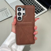 Étui de téléphone en cuir PU pliable de luxe avec plusieurs emplacements pour cartes pour Samsung S22 S23 S24 S25 S26 Ultra, porte-cartes, coque antichoc