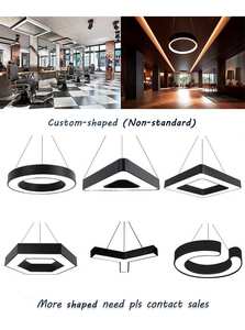 Luminaire suspendu LED linéaire rond moderne en aluminium industriel 800 mm à intensité variable pour bureau, salle de sport, <span class=keywords><strong>centre</strong></span> de remise en forme - Product Image 2