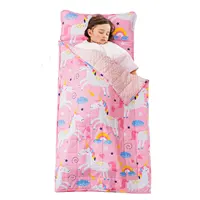 Новый компактный дизайн 2-в-1 интеграции ворсины коврика с утяжелённое одеяло Спальный мешок для детей со съемной подушкой