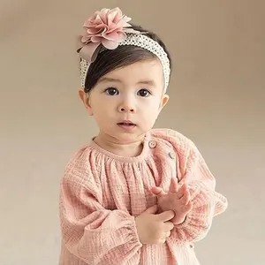 UNIQ carino elastico in pizzo fascia per capelli fiore fiocco accessori fascia per bambini e fiocchi bambino