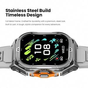 X5 Smart <b>Watch</b> 1.96-inch AMOLED HD Large Screen GPS Dual-band Positioning 5 ATM Waterproof Health Monitoring Men Answer Call - Product Image 4