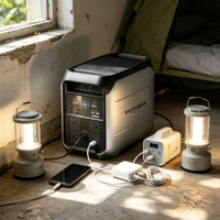 Générateur solaire MPPT haute puissance YUTANDA 1800W, station d'alimentation portable LiFePO4 1024Wh, USB-C 140W, onde sinusoïdale pure, camping, maison, camping-car