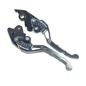 Levier d'embrayage et de frein CNC en aluminium Qiangye pour moto, 8 trous, frein à disque avant, frein à tambour arrière, guidon noir, rouge, bleu, argent, or - Product Image 4
