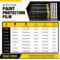 Film de protection de peinture automobile en TPU brillant, résistant aux rayures, aux UV et à l'usure, 6,5 mil, taille standard 1,52*15 m, rouleau PPF