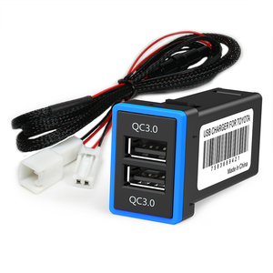 Ổ Cắm Sạc Trên Xe Hơi USB Kép Với Đèn LED Sạc Nhanh QC3.0 Bộ Chuyển Đổi Sạc Điện Thoại Cho Toyota - Product Image 1