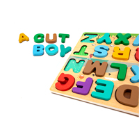 Puzzle en bois Wincent, alphabet ABC, jouet éducatif sur le thème des animaux de la ferme, Montessori, éducation préscolaire, cadeau pour enfants d'âge préscolaire