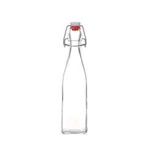 <span class=keywords><strong>Bouteille</strong></span> en verre scellée ronde transparente de haute qualité 250ml 500ml 750ml bouteilles de brassage de bière en verre à dessus pivotant avec rabat - Product Image 3