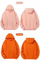 Vente en gros Sweat à capuche unisexe en molleton bouclette 380 g/m² épais, coupe oversize à épaules tombantes, couleur unie, style streetwear décontracté, pour couples