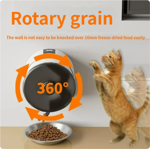 Akıllı otomatik evcil hayvan besleyici döner dağıtıcı ile-kediler ve köpekler için duvara monte zamanlayıcı kontrolü - Product Image 2