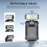 Nouvelle sortie - Lampe torche EDC à clipser Wurkkos HD04 - 750LM - 180° °   Tête rotative, lampe de travail magnétique RGB, étanche IPX6