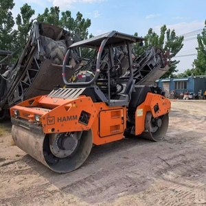 Used HAMM HD75 Tandem Vibratory Roller Double Drum Asphalt Compactor for <b>Road</b> Construction - Product Image 4