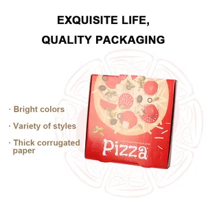 Wholesale Corrugated Custom Pizza Box White Cardboard Pizza Box Custom Logo Takeout Custom Pizza Boxes