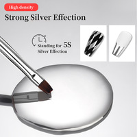 YULI 6g Gel Polish Chrome Effet Métallique Argenté 3D pour Ongles, Séchage Rapide (60s) pour Nail Art Professionnel