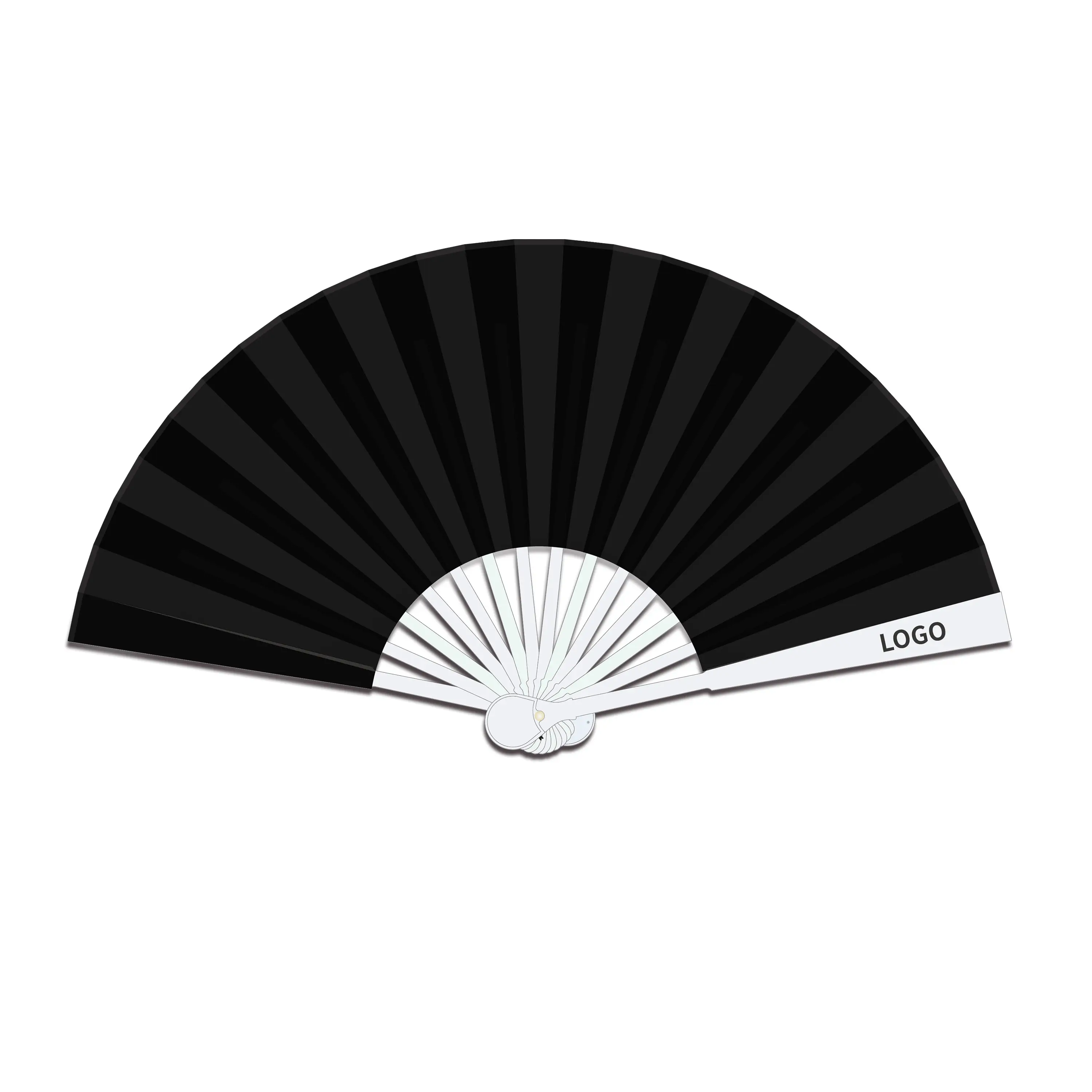 10 inch large size led folding fan hand fan , wedding favor and nightclub supply , custom logo print silk folding fan blank