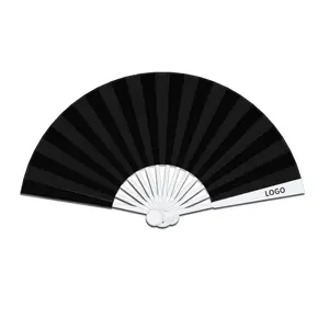 10 inch große größe led folding fan hand fan, hochzeit gunsten und nachtclub liefern, individuelles logo druck silk folding fan blank