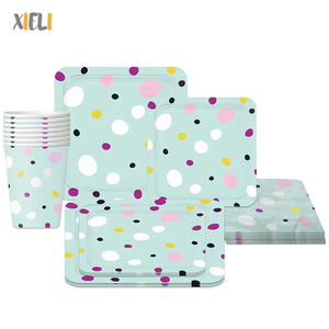Xieli Vietnam Suministros Para Fiestas, Juego De Vajilla Desechable Personalizado De Color Verde Salvia Para Todos Los Días - Product Image 1