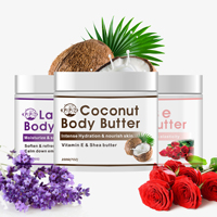 Soins de la peau en marque privée pour les fabricants, pour les peaux sèches, hydratant, blanchissant, beurre corporel biologique à la noix de coco