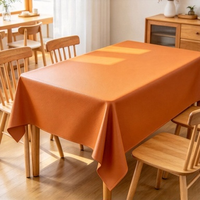 Nappe de table en cuir PU imperméable, nappe rectangulaire à grain gaufré pour la décoration de la salle à manger et de la maison