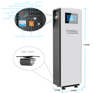 Batteries au lithium-ion phosphate 51,2 V 15 kW 16 kW, packs de batteries 5 kW 48 V 200 Ah 280 Ah 314 Ah, cellules solaires 5 kVA à vendre en gros - Product Image 3