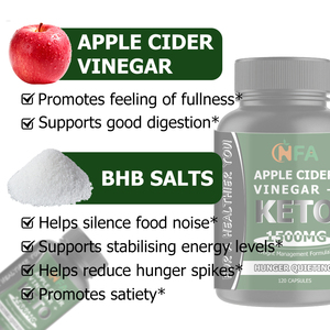 Private Label Apple Cider Vinegar Softgel Capsules + Keto Capsules Vitamin C Proprietary <b>Blend</b> for Adult Use Weight Management - Product Image 6