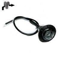 Feu de position latéral rond à LED de 3/4 pouce, 1 LED ambre/rouge/blanc, 12V, feu de position latéral à LED, lentille orange et transparente