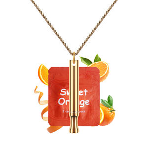 Orange Arrêter de Fumer Anxiété et Stress Soulagement de la Dépression Articles Suppléments Orange Huile Essentielle Inhalateur Breathlace Collier - Product Image 1