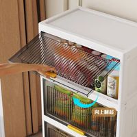 Meuble de Rangement Coque Multi-Niveaux en Plastique Transparent Écologique Moderne Gain de Place pour Chambre à Coucher Table de Chevet Domestique