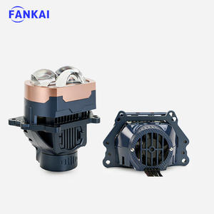 FANKAI <b>High</b> <b>Power</b> Integrated <b>High</b> Beam Layout Square Triple-Eye Direct-Range <b>LED</b> Bi-Xenon Aluminum Alloy Lens Car Headlight - Product Image 2