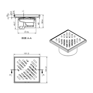 Pemeriksaan drainase Syphon penyimpanan air fleksibel dan pembuangan lantai drainase limbah dengan lubang tabung plastik inspeksi - Product Image 3
