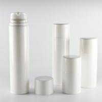 Flacons de lotion sans air en PP blanc vides de 30 ml, 100 ml, 150 ml avec pompe en plastique pour crème pour le visage