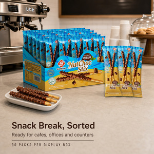 Biscotti Assortiti Halal con Rivestimenti al Cioccolato, Fragola e Mirtillo e Nucleo Croccante di Grano per Acquirenti al Dettaglio - Product Image 2