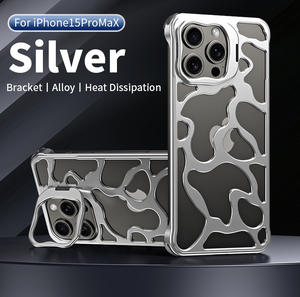 Funda de aleación de aluminio de titanio para iPhone 15 14 13 Pro Max, soporte magnético de Metal, marco de disipación de calor, cubierta protectora - Product Image 3