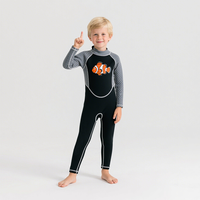 Wetsuit Anak Lengan Panjang Full Body 3mm Neoprene Bernapas Resleting Belakang untuk Surfing Diving Custom OEM Grosir