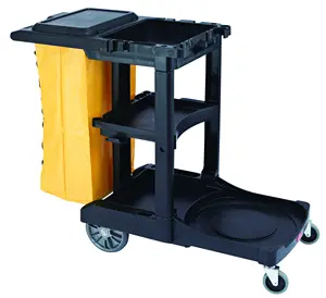 New Design Household Cleaning Service Trolley Strong PP Cleaning Janitorial Supplies With Wheels For Hotel Supplies