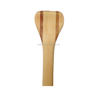Ican W002 Pagaie en bois pour canoë avec poignée ergonomique, bord anti-collision, en bois de Bass et d'alouette, pagaie flottante pour lacs et rivières