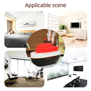 Best Selling Steamship Ultrasonic Humidifier USB Powered Essential <b>Oil</b> <b>Diffuser</b> with Night Light for Large Room - Product Image 4