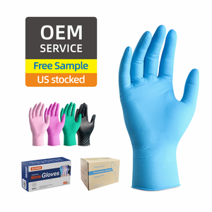 Sarung tangan pemeriksaan nitril ungu 50 buah, sarung tangan medis sekali pakai steril antikimia tahan tusukan ujung jari halus - Product Image 4